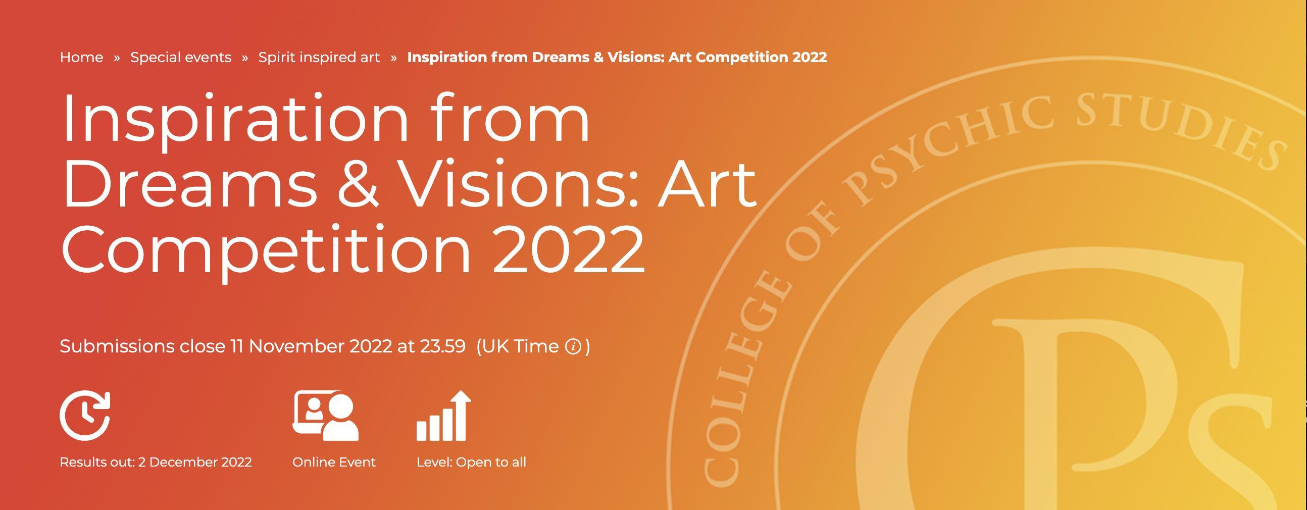 Inspiration from Dreams and Visions Art Competition 2022