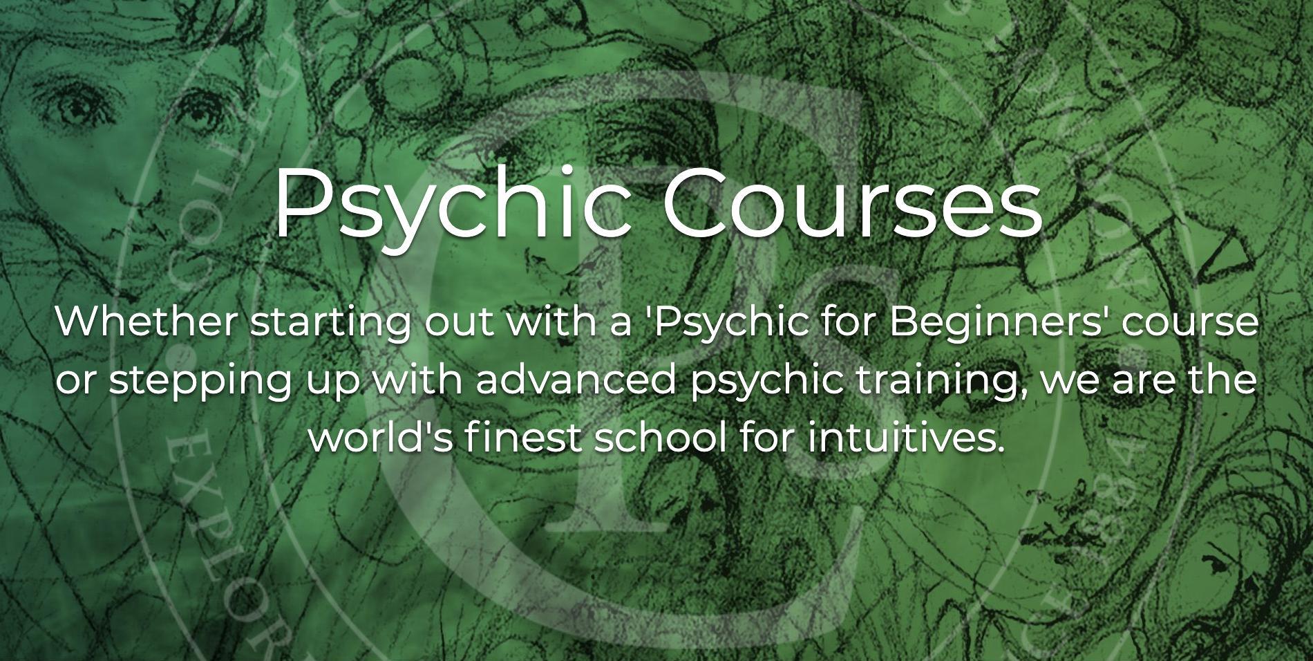 Banner with link to psychic courses