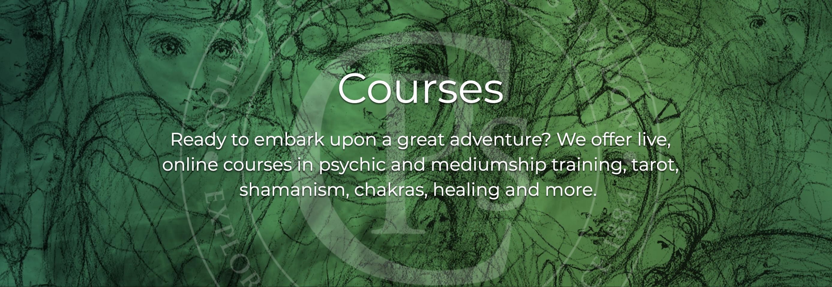 Banner with link to beginner's mediumship training courses